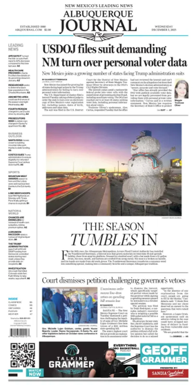 Cover of Albuquerque Journal