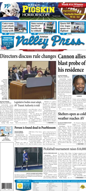 Cover of Antelope Valley Press