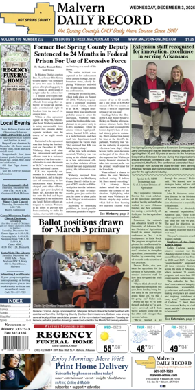 Cover of Malvern Daily Record