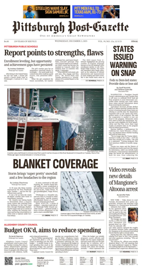Cover of Pittsburgh Post-Gazette