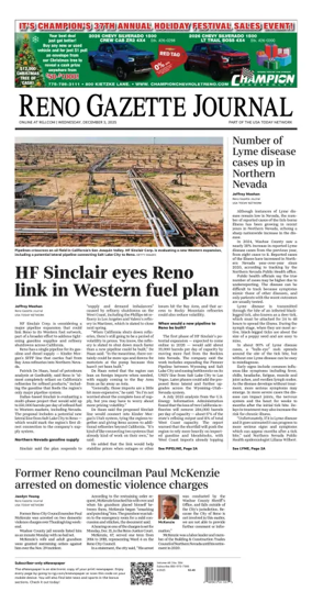 Cover of Reno Gazette Journal