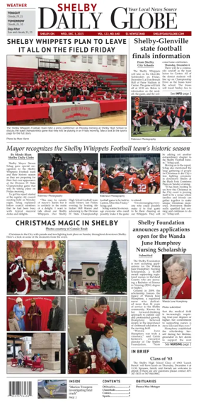 Cover of Shelby Daily Globe