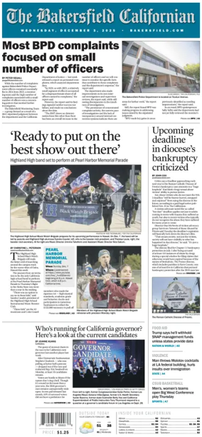 Cover of The Bakersfield Californian