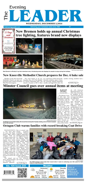 Cover of The Evening Leader