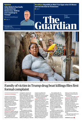 Cover of The Guardian (USA)