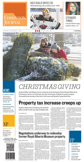 Cover of Edmonton Journal