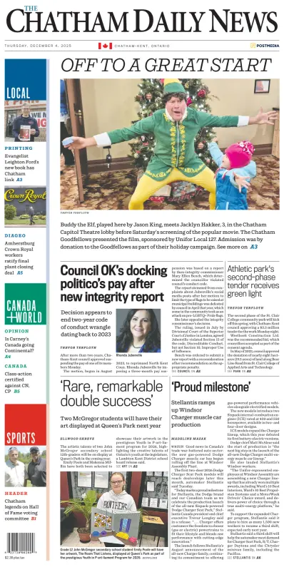 Cover of The Chatham Daily News