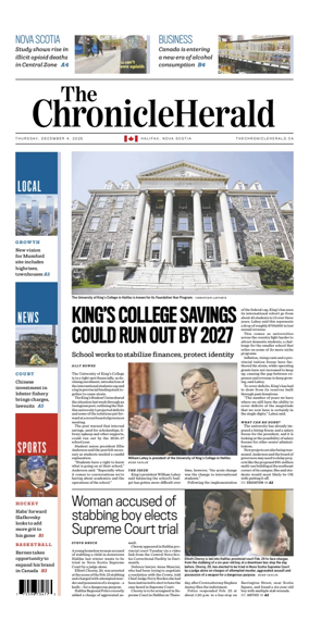 Cover of The Chronicle Herald (Provincial)