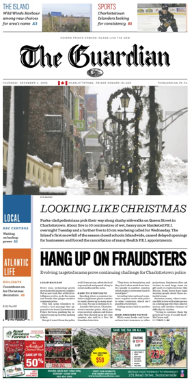 Cover of The Guardian (Charlottetown)
