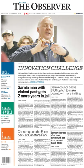 Cover of The Observer (Sarnia)
