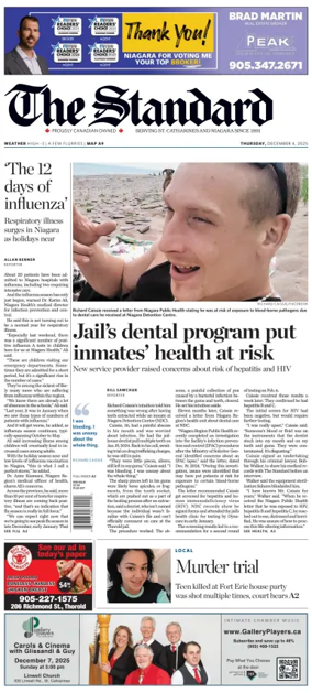 Cover of The Standard (St. Catharines)