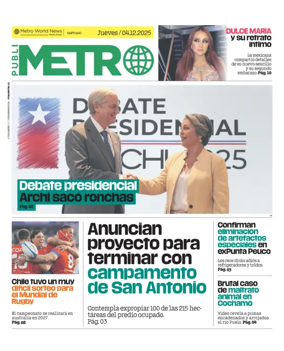 Cover of Publimetro Chile