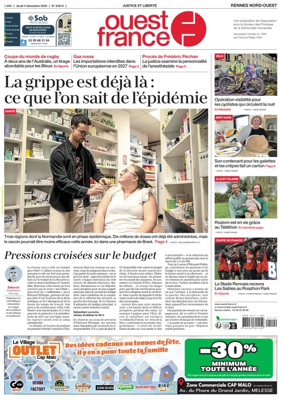 Cover of Ouest France (Rennes Nord)