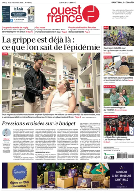 Cover of Ouest France (Saint-Malo)