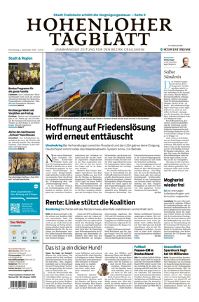 Cover of Hohenloher Tagblatt