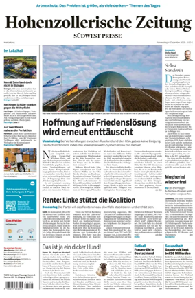 Cover of Hohenzollerische Zeitung