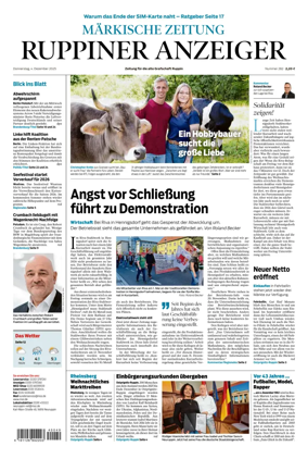 Cover of Ruppiner Anzeiger