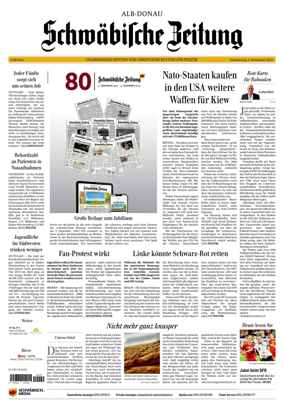 Cover of Schwaebische Zeitung (Alb-Donau)