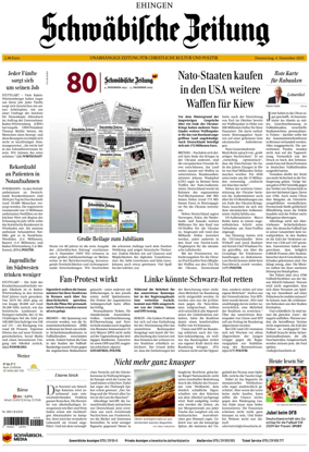 Cover of Schwaebische Zeitung (Ehingen)