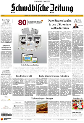 Cover of Schwaebische Zeitung (Sigmaringen)