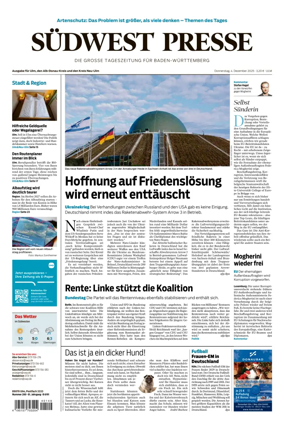 Cover of Südwest Presse (Ulm)