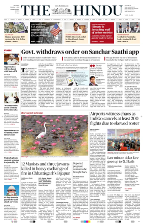 Cover of The Hindu - International