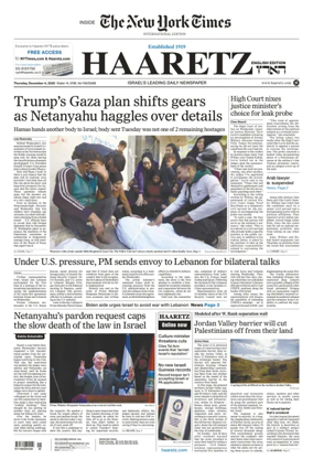 Cover of Haaretz english edition