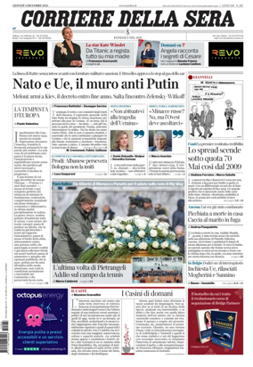 Cover of Corriere della Sera 