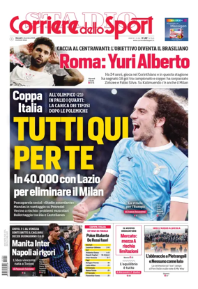 Cover of Corriere dello Sport (Lazio)