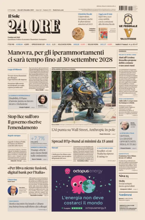 Cover of Il Sole 24 Ore