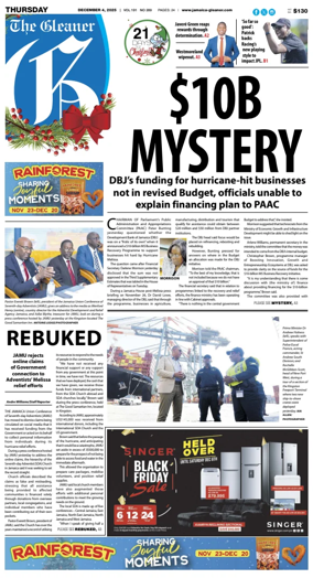 Cover of Jamaica Gleaner