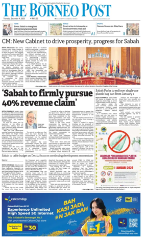 Cover of The Borneo Post (Sabah)