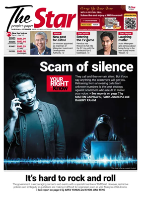 Cover of The Star Malaysia