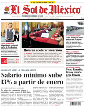 Cover of El Sol de Mexico