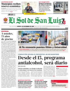 Cover of El Sol de San Luis Potosi