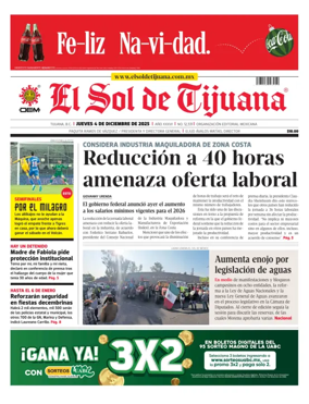 Cover of El Sol de Tijuana