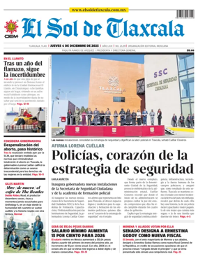 Cover of El Sol de Tlaxcala
