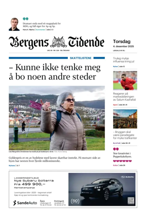 Cover of Bergens Tidende