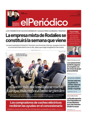 Cover of El Periódico de Catalunya (Castellano)