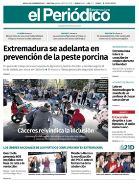 Cover of El Periódico Extremadura