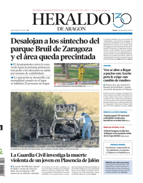 Cover of Heraldo de Aragón