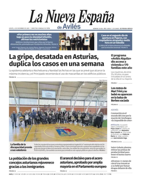 Cover of La Nueva España (Avilés)