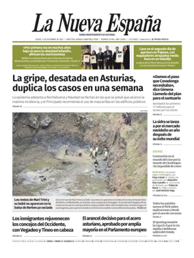 Cover of La Nueva España (Occidente)