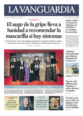 Cover of La Vanguardia
