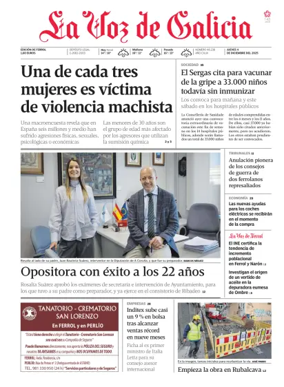 Cover of La Voz de Galicia (Ferrol)