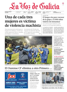 Cover of La Voz de Galicia (Ourense)