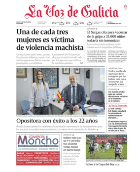 Cover of La Voz de Galicia (Pontevedra)