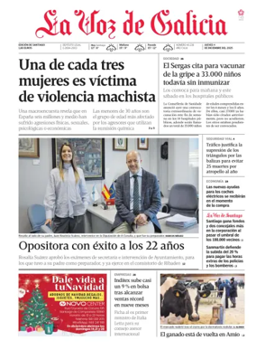 Cover of La Voz de Galicia (Santiago)