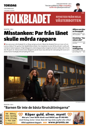 Cover of Folkbladet Västerbotten