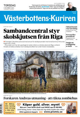 Cover of Västerbottens-Kuriren